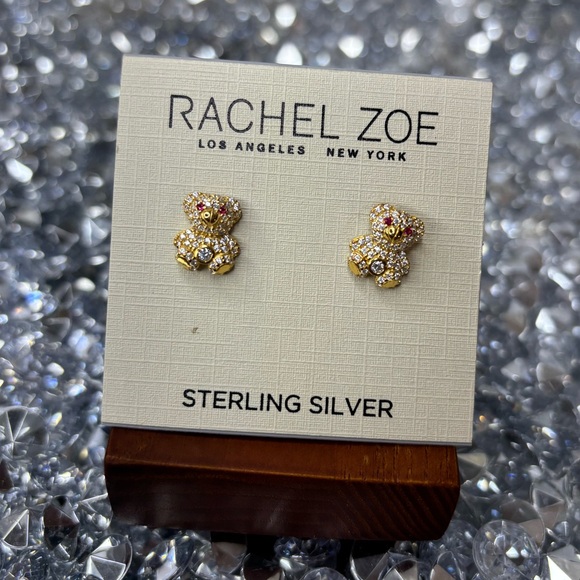 Rachel Zoe Jewelry - Rachel Zoe Gold Teddy Bear Earrings NIP